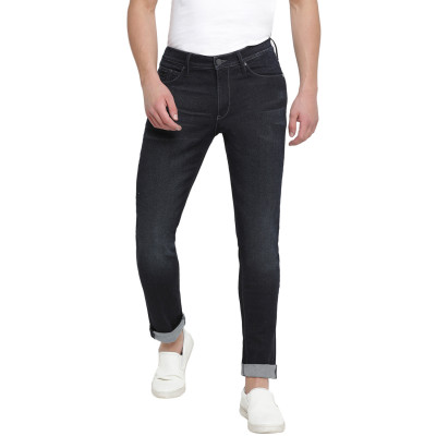 Lee Bruce Navy Solid Skinny Fit Jeans