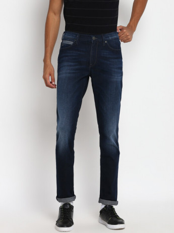Lee Eric Blue Solid Skinny Fit Jeans