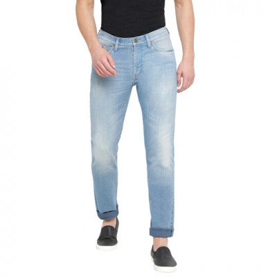 Lee Rodeo Blue Solid Regular Fit Jeans