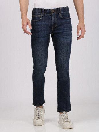 Lee Men Travis Inky Indigo Solid Slim Fit Jeans