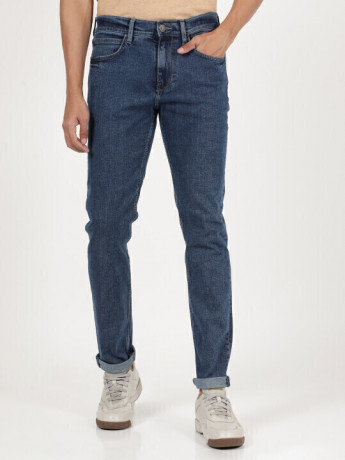 Lee Men's Travis Blue Solid Jeans (Slim)