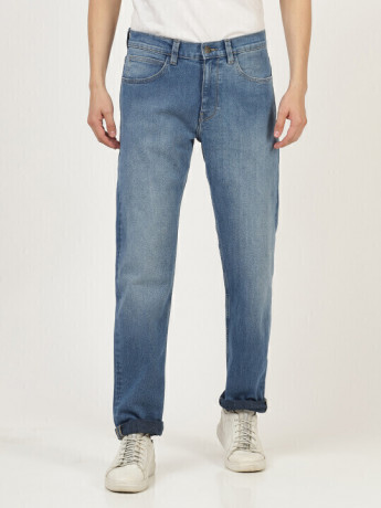 Lee Men's Comfort Blue Solid Jeans (Regular)