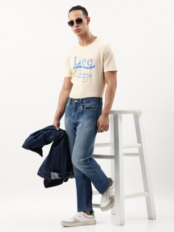 Lee Men Blue Mick Relaxed Fit Mid Rise Jeans