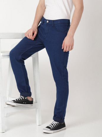 Lee Men Blue Bruce Skinny Fit Mid Rise Jeans