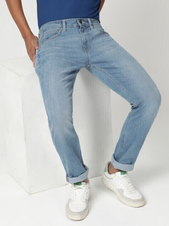 Lee Men Blue Travis Slim Fit Mid Rise Jeans
