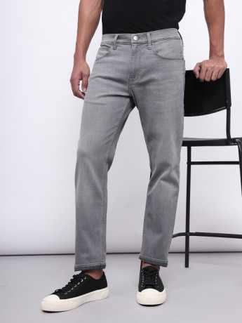 Lee Men Grey Travis Slim Fit Mid Rise Light Fade Jeans