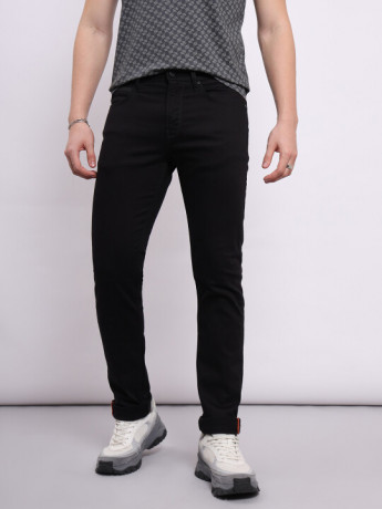 Lee Male Black Fitted Fit High Rise pants
