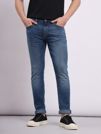 Lee Male Blue Skinny Fit High Rise pants