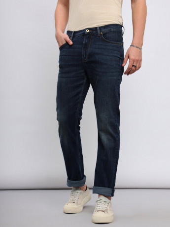 Lee Male Blue Straight Fit High Rise pants