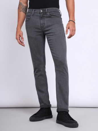 Lee Male Grey Fitted Fit High Rise pants