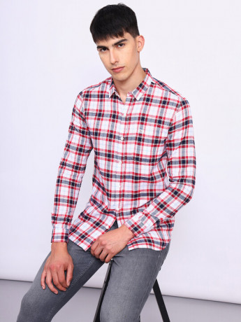 Lee Male Red Slim Fit shirt