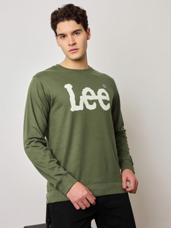 Lee Men's Logo Green Logo Sweatshirt (Slim)