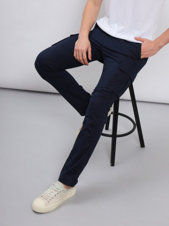Lee Men Blue Mid Rise Comfort Fit Trousers