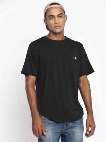 Lee Men Black Graphic Print Comfort Fit T Shirt