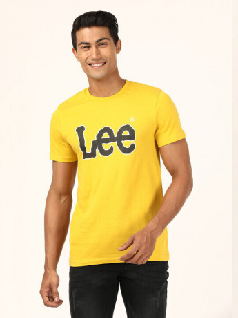 Lee Men's Graphic Mustard T-Shirt (Slim)