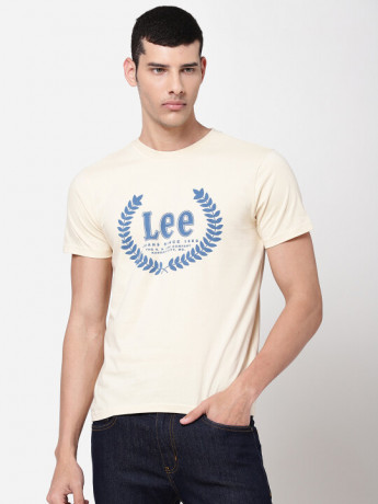 Lee Men's Graphic Cream T-Shirt (Slim)