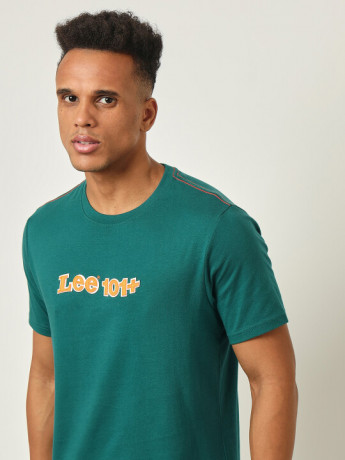 Lee Men's Green Vintage Logo T-Shirt (Regular)