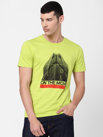 Lee Men's Graphic Green T-Shirt (Slim)