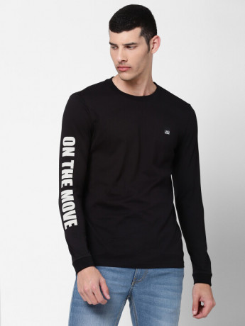 Lee Men's Graphic Black T-Shirt (Slim)