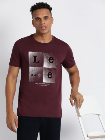 Lee Men's Graphic Red Premium T-Shirt (Slim)