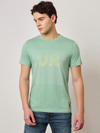 Lee Men's Graphic Green Glowing T-Shirt (Slim)