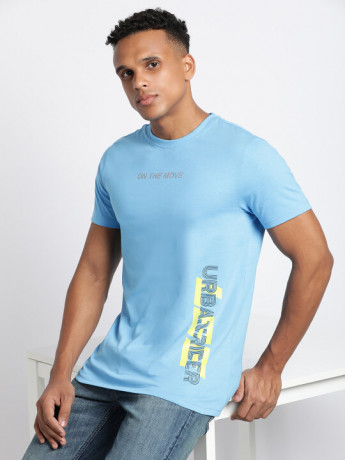 Lee Men's Graphic Blue Sporty  T-Shirt (Slim)