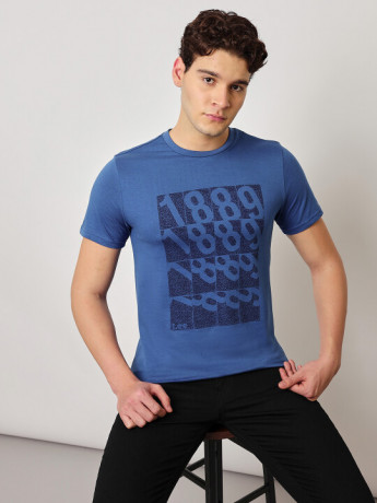 Lee Men's Graphic Blue T-Shirt (Slim)