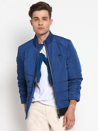 Lee Regular Fit Blue Colorblock Jacket